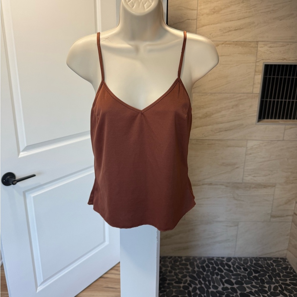 Jonathan Martin Orange Fitted Sleeveless Camisole